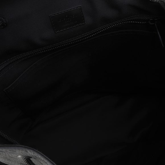 Louis Vuitton Black Monogram-Embossed Taurillon Christopher MM Backpack - Picture 4 of 7